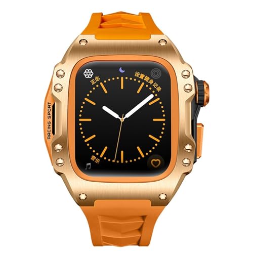 Bracelet en titane avec coque pour Apple Watch 45mm : l'élégance ultime