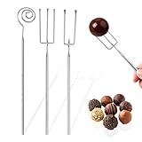 Wcawnlt Pralinengabel Set 3 Stück aus Edelstahl für Schokolade, Käse, Obst, Salate und Fondue, langlebig, ergonomisch, vielseitig für Küche und Partys