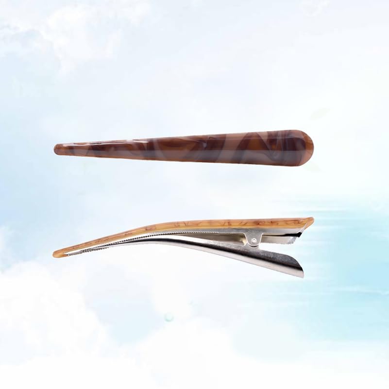 Baluue 2Pcs Duck Bill Hair Clips Sturdy Alligator Hair Barrettes for Women Unique Prong Design Coffee and Colors for Styling Showers and Everyday Use - Image 9