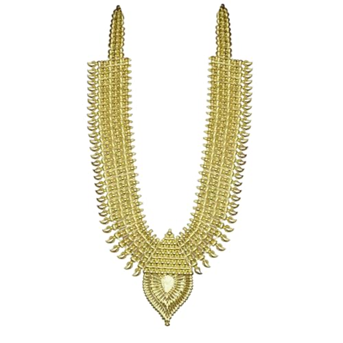 Image of Kollam Supreme Gold Plated Brass very broad Mango Haram /Mangamala Long Chain for Women