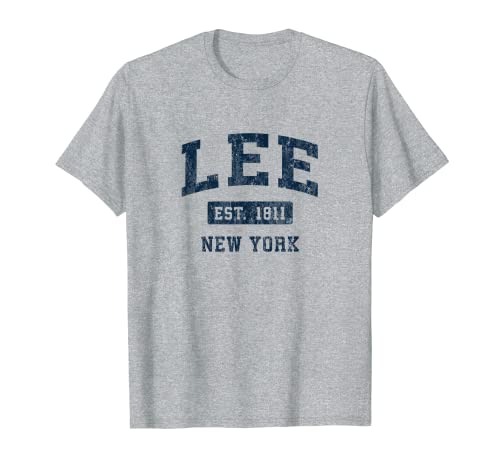 Lee New York NY Diseño deportivo deportivo vintage Camiseta