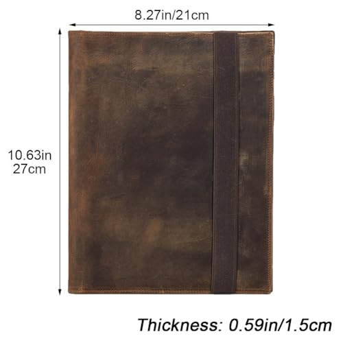 Carnet de notes d'affaires en cuir B5 vintage de bureau