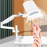 Lakenbroade Aspirador de Polvo de uñas de 80 W, Aspirador de Polvo con luz LED, Aspirador Profesional para salón de uñas, salón de uñas, Aspirador de Polvo de uñas