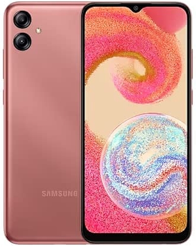 Smartphone SAMSUNG Galaxy A04E, 32 GB, 4G, 3 GB de RAM, Wi-Fi, tela de 6,5", chip duplo, câmera dupla de 13 MP + 2 MP+selfie de 5 MP - cobre