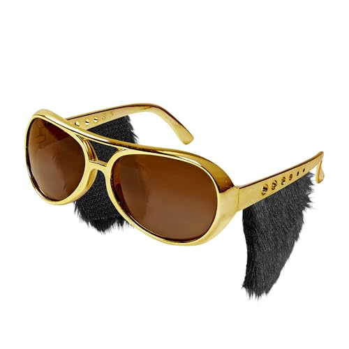 W WIDMANN MILANO Party Fashion - 6733S - Lunettes Rock'n'Roll avec cotes, Or, Lunettes de fête, Lunettes fun, Carnaval