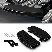 Traditional Shape Front Driver Floorboard Footboard for Harley Touring Road King Electra Glide Street Glide Road Glide 1986-Up and Trike Models 2008-Up, Softail FL 1986-2017, FLD 2012-2016 Black