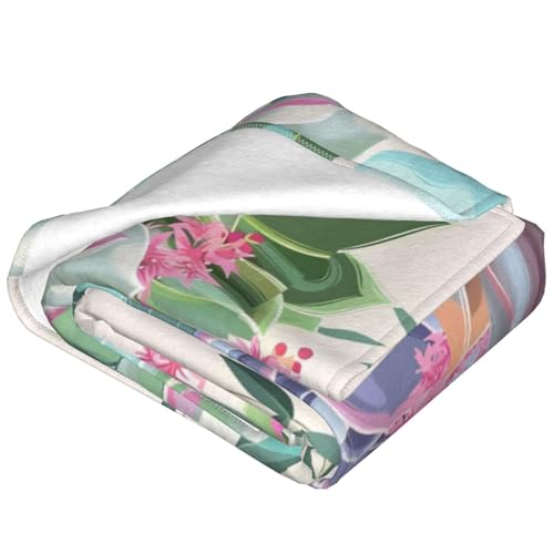 Couverture flanelle succulente 127x100 plaid canapé doux