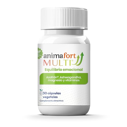 Ashwagandha KSM-66 + Azafrán + Magnesio + Vitamina B12 | Estrés, Equilibrio Mental, Estabilidad Emocional y Relax | 30 Cápsulas | AnimaFort Multi