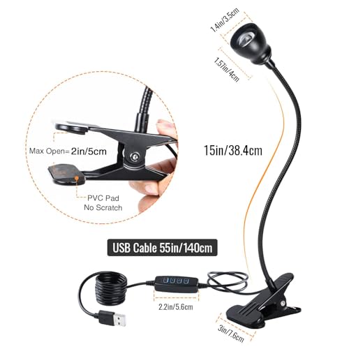 Lampe de bureau à LED avec zoom spot de lecture à intensité variable