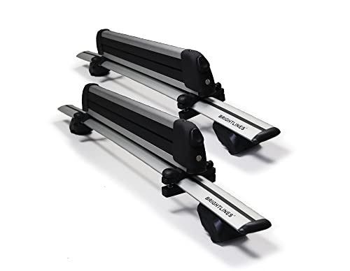 BRIGHTLINES Complete Set Roof Rack Crossbars & Ski Rack Bundle Compatible with 2009-2025 Audi Q5
