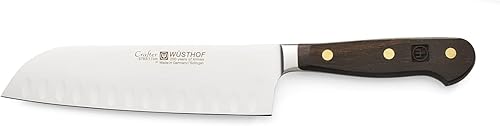 Wüsthof Crafter - Cuchillo Santoku con borde hueco de 7 pulgadas