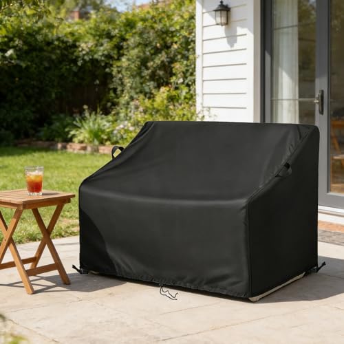 Kasla Patio Double Chair Cover, Waterproof Heavy Duty Cover for Outdoor Loveseat & Glinder Bench & Papasan Rocking Chair & Outdoor Couch & Outside Sofa (60"L×43"W×33"H) by Kasla - Image 8