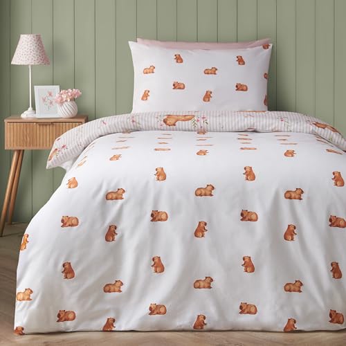 Parure de lit Capybara Catherine Lansfield simple réversible