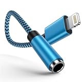 iPhone 変換アダプタ イヤホン ジャック Lightning - 3.5mm イヤホン 変換ケーブル MFi認証 イヤホン・ヘッドホンアダプター ライトニング 3.5mm 変換 音量調節/音楽対応iPhone14/13/12/11/iPadなど対応 0.18m