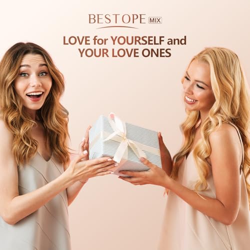 Hair Waver Crimpers for Women- BESTOPE MIX 3 Barrels Hair Curler with Adjustable Temperature,Ceramic Waver Mermaid Culer for Long and Short Hair,Dual Voltage - 6