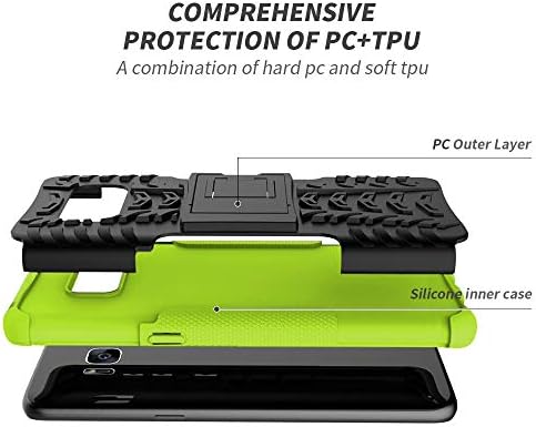 Yiakeng Samsung S8 Phone Case, S8 Phone Case, Shockproof Silicone Protective with Kickstand for Samsung S8 Case (Green)
