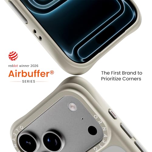 ORNARTO Magnetic for iPhone 17 Pro Max Case, 20FT Military-Grade Drop Protection, Compatible with MagSafe, Slim Shockproof Translucent Matte Phone Case for iPhone 17 Pro Max 6.9", Stone Gray by ORNARTO - Used condition - Image 3