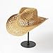 Lifup Straw Cowboy Sun Hats for Women, Western Cowgirl Hats with Shapeable Brim, Summer Beach Sun Hat Yellow