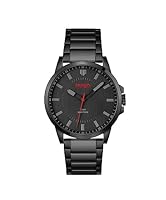 HUGO Analogue Quartz Watch for Men #First Collection with Black Stainless Steel Bracelet - 1530187