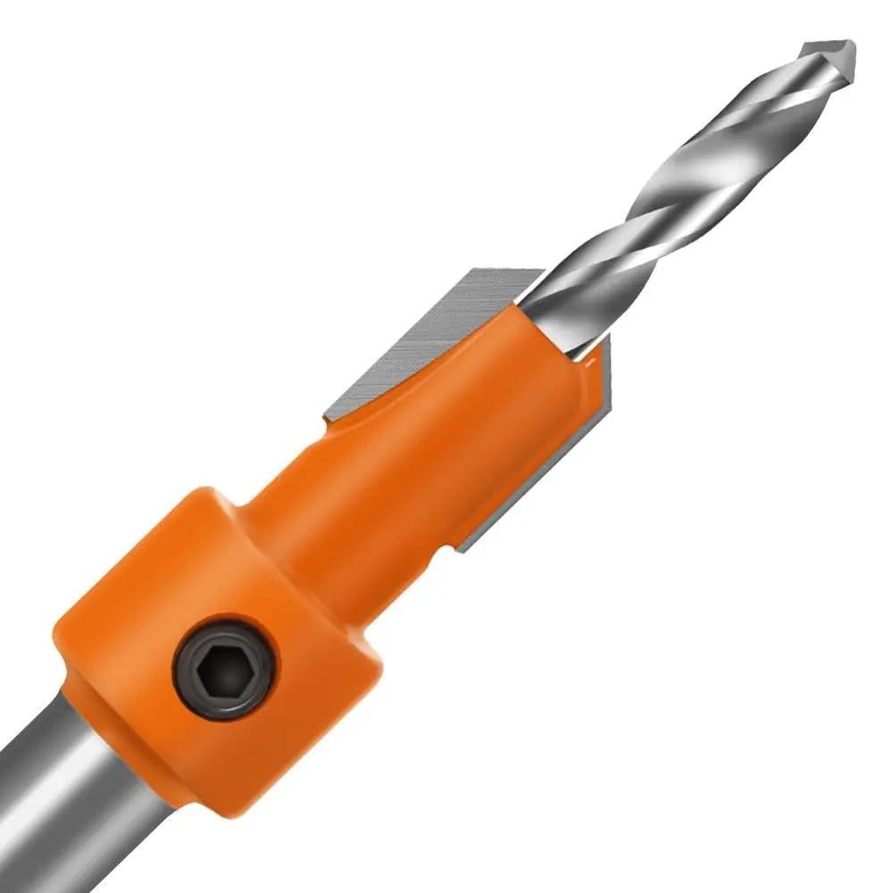 Kunllp 3X8 1Pc 8Mm Shank Hss Woodworking Countersink Router Bit Screw Extractor Remon Demolition For Wood Milling Cutter(3X8)