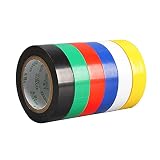 Amplia gama de aplicaciones: esta cinta aislante es ideal para todas sus necesidades de cableado. Es una opción ideal para todos los proyectos de cableado y trabajos de mantenimiento, incluidos empalmes, aislamiento de cables, agrupación de cables, etc.