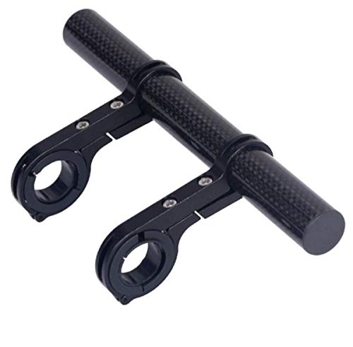 ESUPPORT Bike Handlebar Extender Extension Double Bracket for Holding Bicycle Speedometer GPS Phone Mount Holder Carbon Fiber