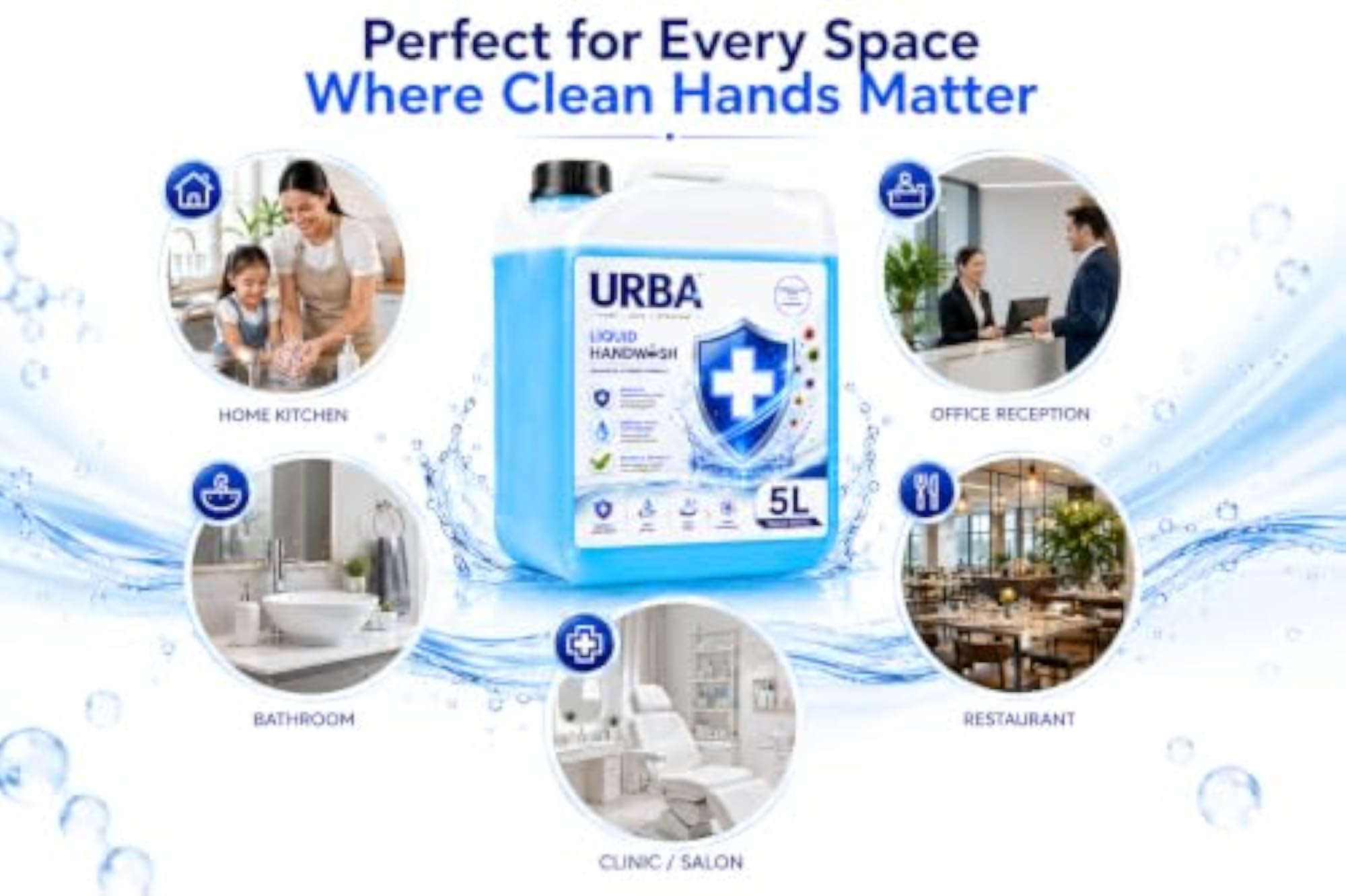 5L Refill Liquid Hand Wash, Advanced Hygiene Formula