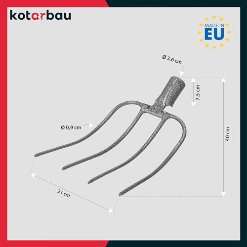 Foto von KOTARBAU® Forke Mistgabel Grabegabel Spatengabel Heugabel 4 Zinken Grabgabel 4 Zinken
