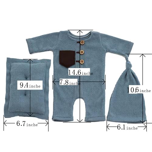 Newborn Photography Outfits Boy Girl Baby Photo Romper Knit Bodysuit Outfit Prop3