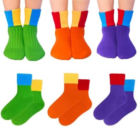 Girls and Boys Seamless Socks | Color Wheel Socks | Kids School Crew Socks 3 Pack (as1, age, 4_years, 6_years)
