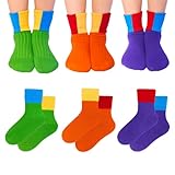 Girls and Boys Seamless Socks | Color Wheel Socks | Kids School Crew Socks 3 Pack (as1, age, 4_years