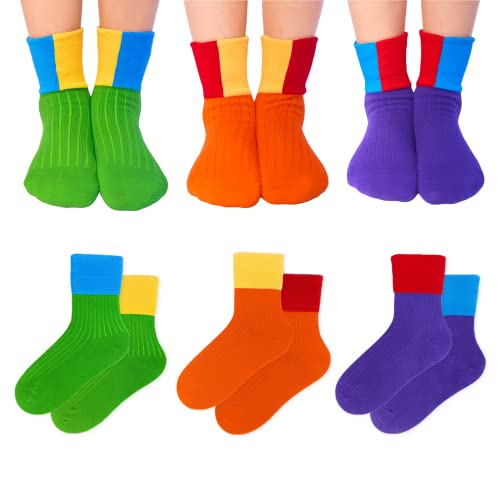 Girls And Boys Seamless Socks | Color Wheel Socks | Kids School Crew Socks 3 Pack (As1, Age, 4_Years, 6_Years) #TOP2