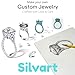 Silvart 1 Ct Asscher Cut Diamond Bezel Set Elegance Art Deco Vintage Inspired Cluster Halo Engagement Ring For Women 14K White Gold Plated Solitaire Wedding Ring 925 Sterling Silver Handmade Jewelry