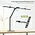 Micomlan Architect Desk Lamp with Atmosphere Lighting, Adjustable Led Desk Light for Home Office with Base, 24W Bright Auto Dimming Table Light with Rotatable Swing Arm for Workbench Computer