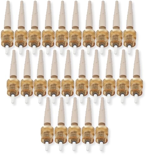 Corning 95-000-51 Pack of 25 Unicam ST Compatible Fiber Optic Connectors, Field Installable, Multimode, 62.5um, Fast Termination, Amber Housing, Beige Boot