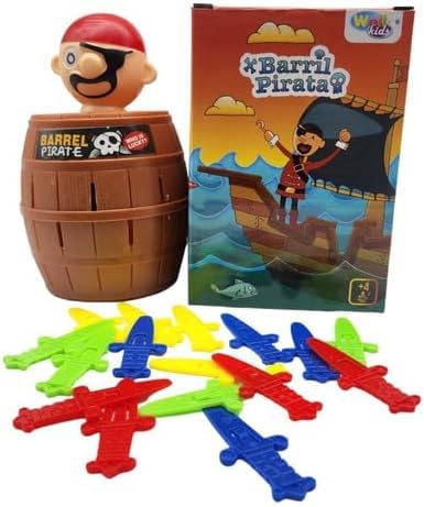 Pula Pirata Barril Brinquedo Infantil Educativo Jogo de Mesa Diversão Garantida Meninos e Meninas