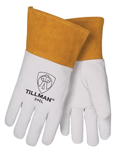 Tillman Pearl and Gold Top Grain Kidskin Unlined Welders Gloves