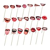 SAFIGLE Accessoires Photo Lèvres Et Bouche Kit De Bricolage Amusant pour Fête Et Déguis...