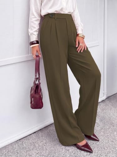 KIRUNDO Wide Leg Pants for Women 2026 High Waisted Side Button Trousers - image 6