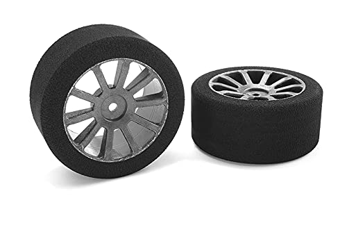 Corally 14705-40 Attack Foam Tires, for 1/10 GP Touring, 40 Shore, 30mm Rear, Carbon Rims