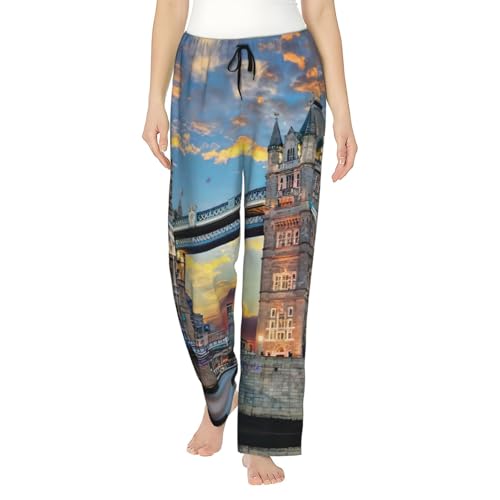 Pantalon de pyjama léger pour femme EdWal, vêtement de nuit doux