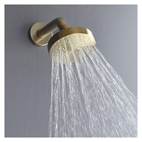 Douche de tête cascade or brossé en laiton mural luxe - 8