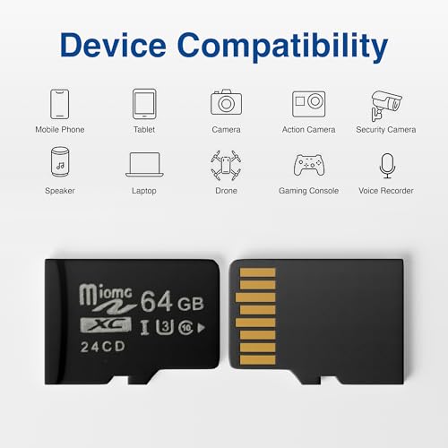 Vital Tech 64GB Micro SD Card - Class 10 UHS-3 Memory Card for Smartphones, Tablets, Cameras, Drones, Gaming Consoles, and More - High-Speed Up to 90MB/s Read/Write, Extensive Compatibility, Reliable by FREEZE2TRIM - Used condition - Image 3