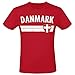 Produktbild EM WM Fan Shirt Danmark Dänemark T-Shirt Fanartikel Herren Damen Fan-Shirt, Größe wählen:XL, Land wählen:Dänemark