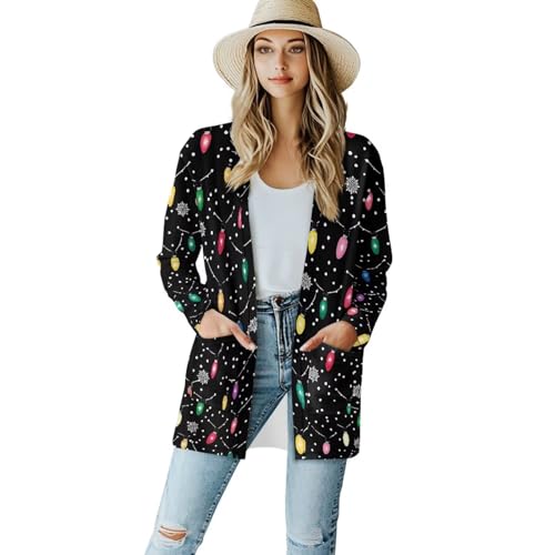 Image of Womens Open Fron Cardigan Sweaters Long Sleeve Tops Daily Coats