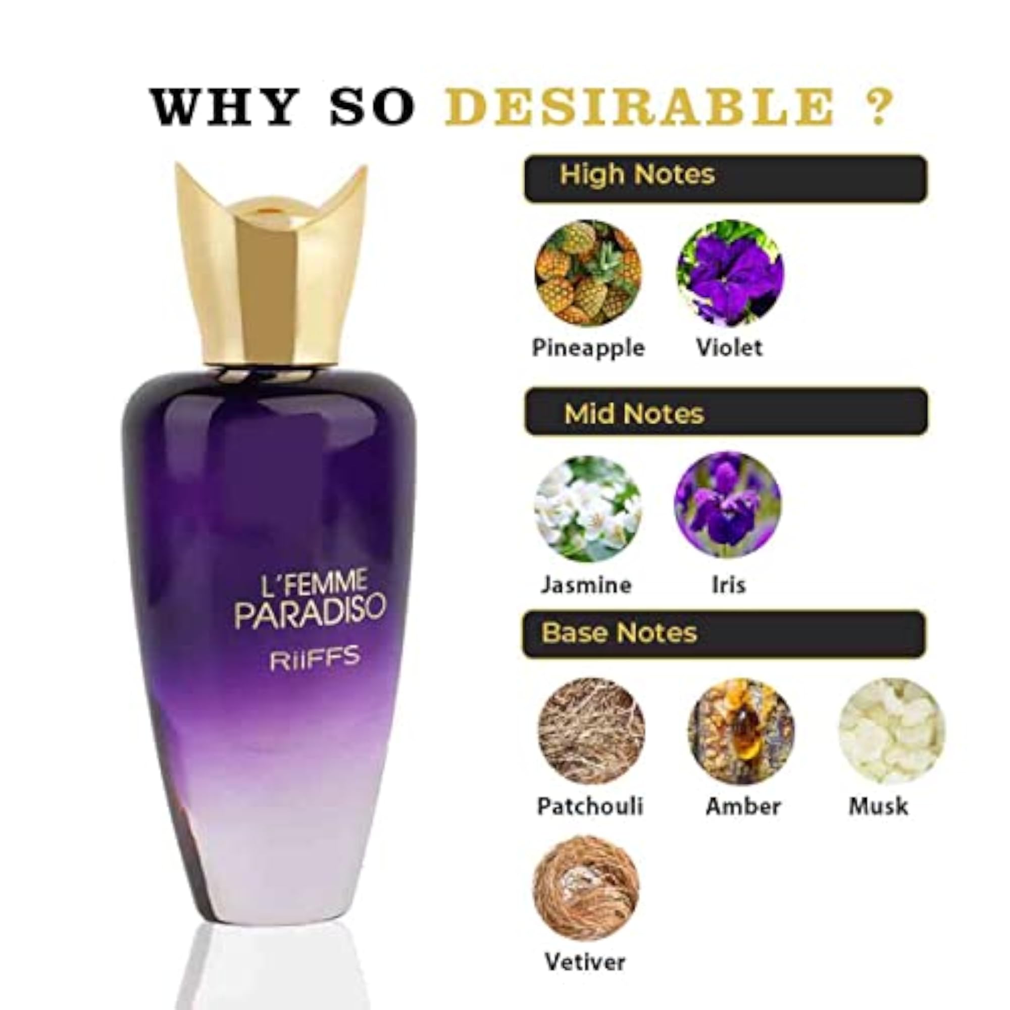 L'Femme Paradiso Imported Long Lasting 80ml Women Perfume