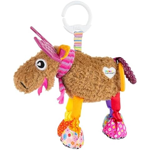 Lamaze Muffin the Moose Clip On Car Seat and Stroller Toy - Soft Baby Hanging Toys - Baby Crinkle Toys with High Contrast Colors - Baby Travel Toys Ages 0 Months and Up Cover