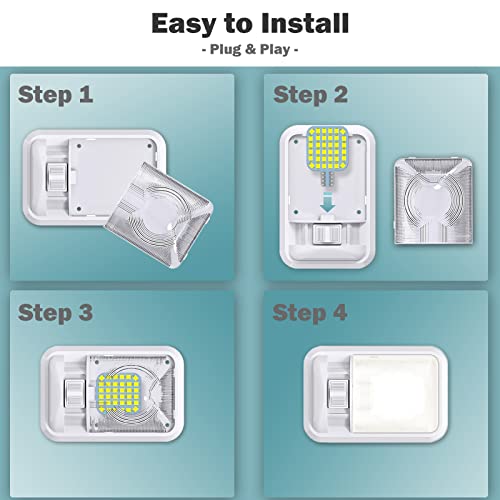 10Pcs T10 921 922 912 194 Rv Interior Led Light Bulbs, Super Bright Led Bulbs Replacement Lighting 36-Smd 2835 6500K Cool White For 12V Rv Camper Trailer Motorhome Boat Dome Car Marine Indoor Light #TOP5