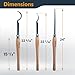 POWERTEC 71827 Carbide Tipped Woodturning Tool 3 Piece Set with Straight, Shallow Swan Neck & Deep Swan Neck for Deep Hollowing Work, Wood Lathe Chisel with Replaceable Tips