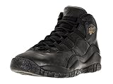 Nike Jordan Kids Air Jordan 10 Retro Bg Black/Black/Drk Grey/Mtllc Gld Basketball Shoe 7 Kids US
